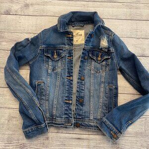 Hollister Denim Jean Jacket Distressed Size XS